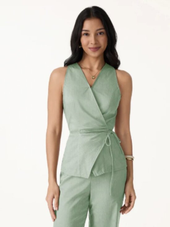 OGL Tops - OGL Wrap Top with Self-Tie (TOP ONLY)